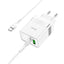 Įkroviklis Hoco N21 USB-A/Type-C PD30W+QC3.0 + Type-C baltas