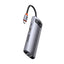 Adapteris Baseus Metal Gleam Series HUB Type-C to 3xUSB3.0 + HDMI + Type-C + RJ45 + SD/MicroSD CAHUB-CV0G