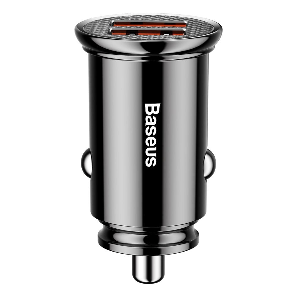 Automobilinis įkroviklis Baseus Circular 30W 2xUSB-A juodas CCALL-YD01