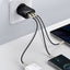 Įkroviklis Baseus Compact Quick Charger 2xUSB/Type-C 30W juodas CCXJ-E01