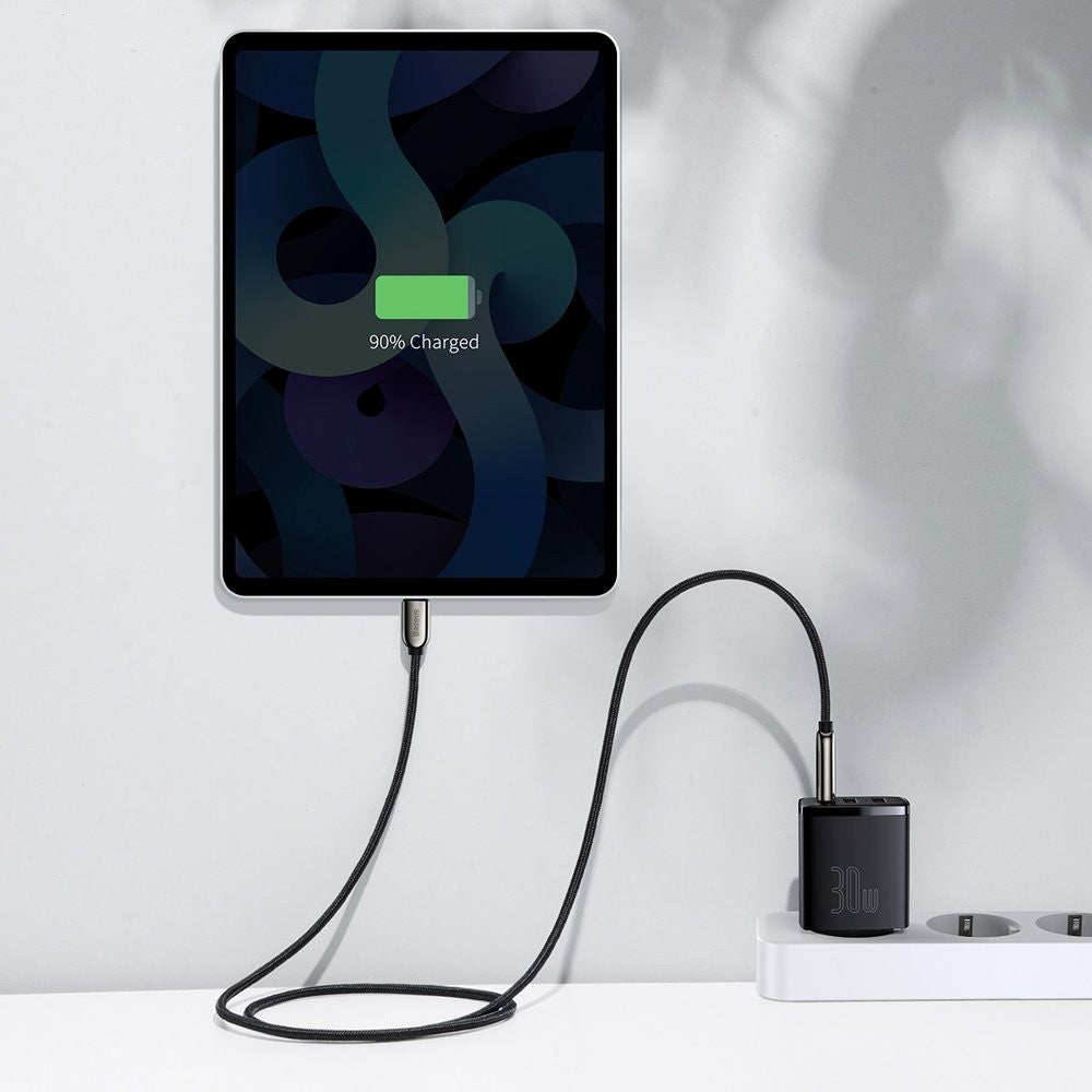 Įkroviklis Baseus Compact Quick Charger 2xUSB/Type-C 30W juodas CCXJ-E01