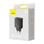 Įkroviklis Baseus Compact Quick Charger 2xUSB/Type-C 30W juodas CCXJ-E01