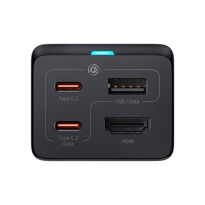 Įkroviklis Baseus GaN5 Pro 2xType-C/USB/HDMI 67W juodas CCGP110201
