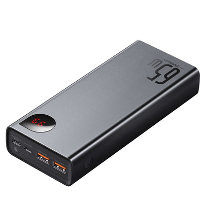 Išorinė baterija Power Bank Baseus Adaman 65W 20000mAh + Type-C 0.3m juoda PPIMDA-D01