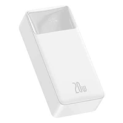 Išorinė baterija Power Bank Baseus Bipow 20W 30000mAh + MicroUSB 0.25m balta PPBD050402
