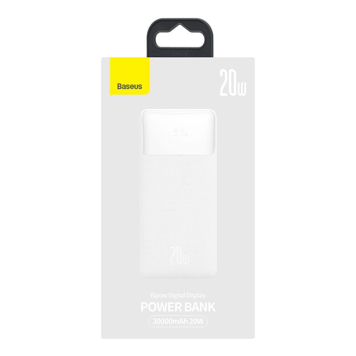 Išorinė baterija Power Bank Baseus Bipow 20W 30000mAh + MicroUSB 0.25m balta PPBD050402