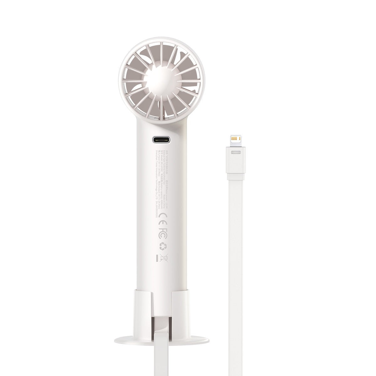 Stalinis ventiliatorius Baseus Flyer Turbine 4000mAh + Lightning 0.2m baltas ACFX010002