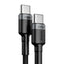 USB kabelis Baseus Cafule PD100W Type-C 2.0m pilkas-juodas CATKLF-ALG1