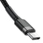 USB kabelis Baseus Cafule PD60W Type-C 2.0m pilkas-juodas CATKLF-HG1