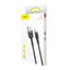 USB kabelis Baseus Cafule USB-A to Lightning 2.4A 1.0m pilkas-juodas CALKLF-BG1