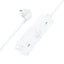 Ilgiklis Hoco NS2 Aura 3 lizdų + 3xUSB-A 1.8m baltas