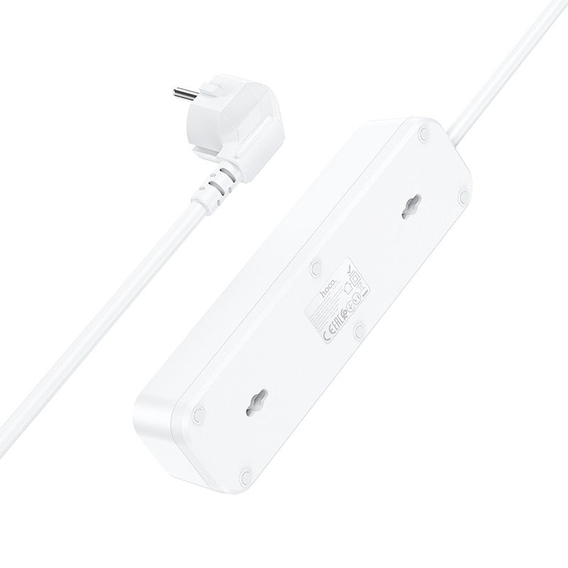 Ilgiklis Hoco NS2 Aura 3 lizdų + 3xUSB-A 1.8m baltas
