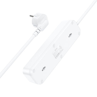Ilgiklis Hoco NS2 Aura 3 lizdų + 3xUSB-A 1.8m baltas