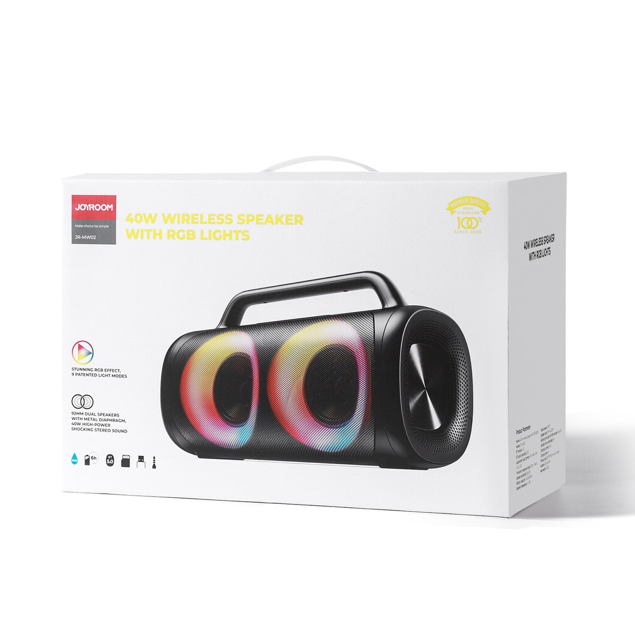 Bluetooth nešiojamas garsiakalbis Joyroom JR-MW02 40W juodas