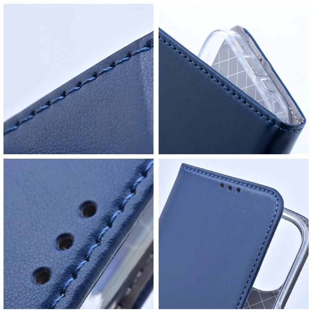 Dėklas Smart Magnetic Xiaomi Redmi 11A/12C/Poco C55 tamsiai mėlynas