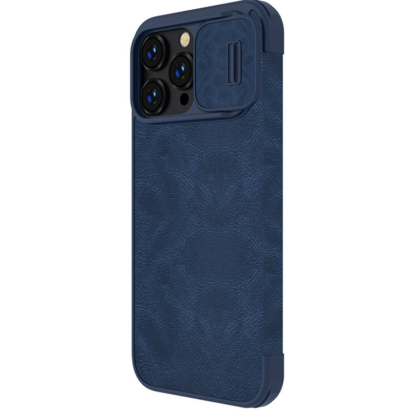 Dėklas Nillkin Qin Pro Leather Apple iPhone 14 mėlynas