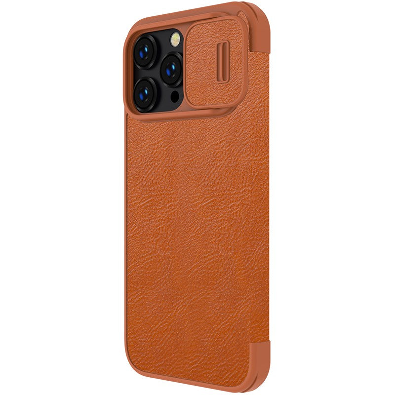 Dėklas Nillkin Qin Pro Leather Apple iPhone 14 Plus rudas