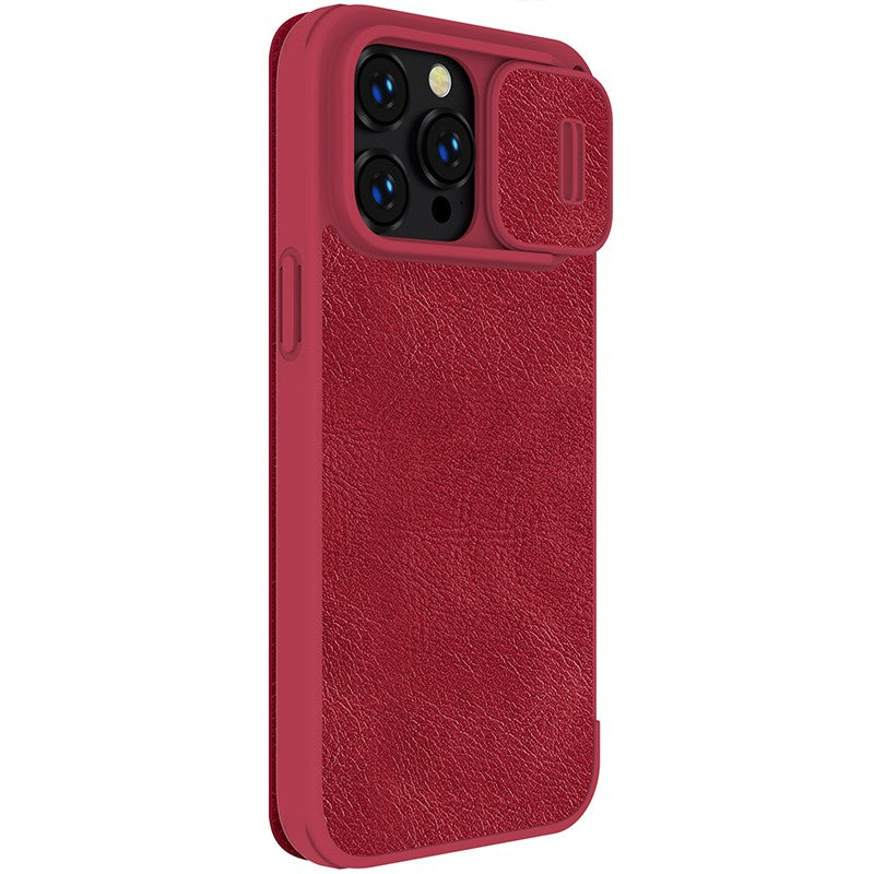 Dėklas Nillkin Qin Pro Leather Samsung S918 S23 Ultra 5G raudonas
