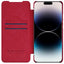 Dėklas Nillkin Qin Pro Leather Samsung S918 S23 Ultra 5G raudonas