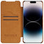 Dėklas Nillkin Qin Pro Leather Samsung S918 S23 Ultra 5G rudas