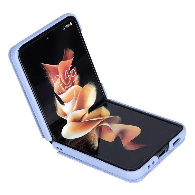 Dėklas Nillkin Qin Leather (Plain Leather) Samsung F711 Z Flip3 5G violetinis