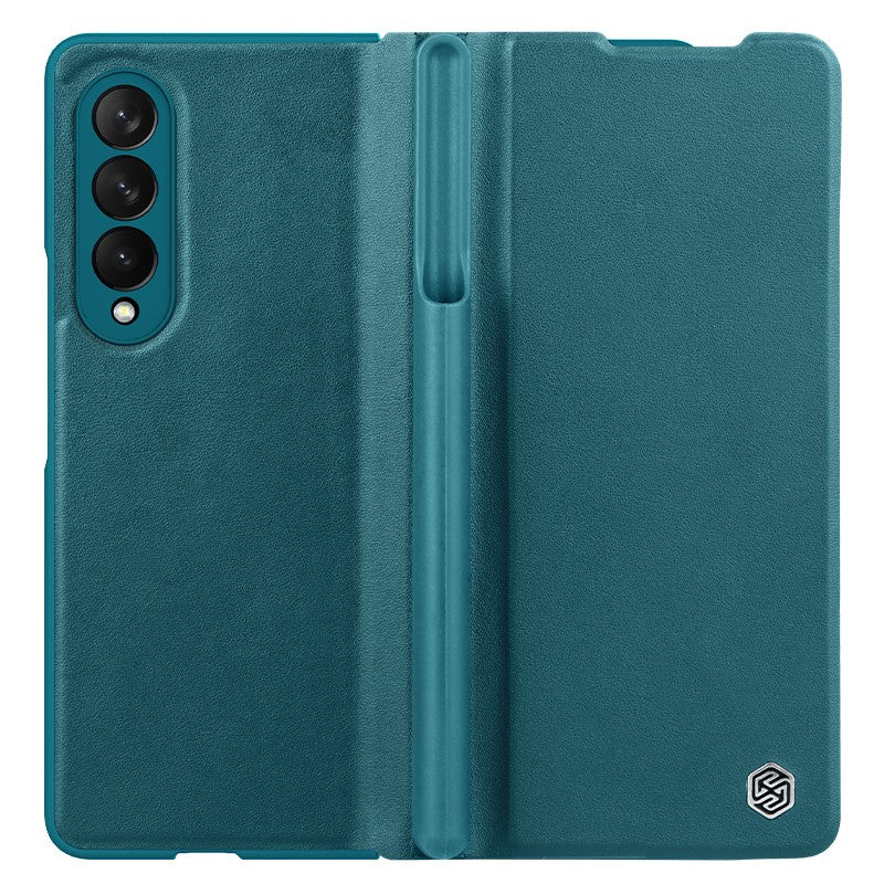 Dėklas Nillkin Qin Leather (Plain Leather) Samsung F926 Z Fold3 5G žalias