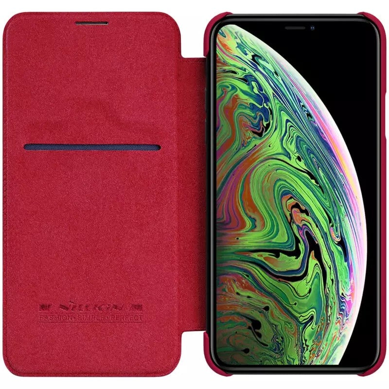 Dėklas Nillkin Qin Leather Samsung A346 A34 5G raudonas