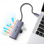 Adapteris Ugreen CM500 USB-C to 3xUSB-A + HDMI 2.1 pilkas