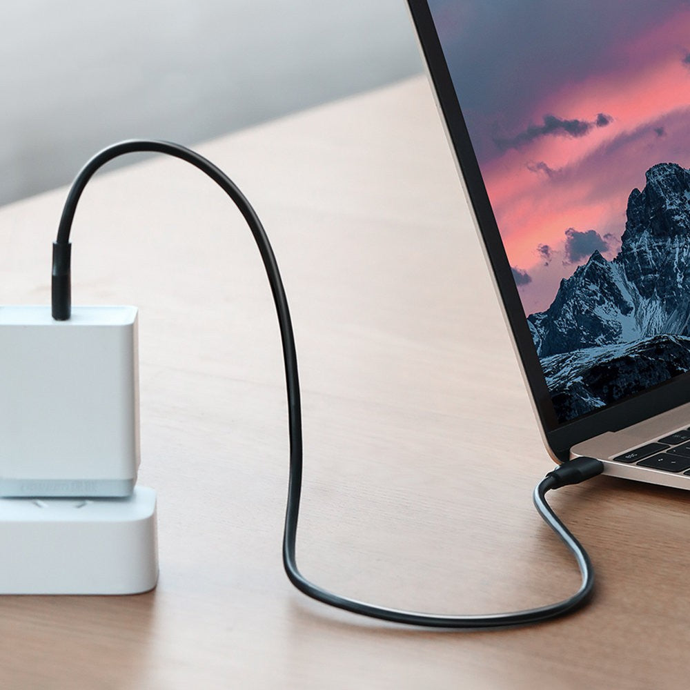 USB kabelis Ugreen US286 USB-C to USB-C 3A 1.0m juodas
