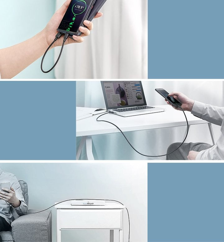 USB kabelis Ugreen US287 USB to USB-C 3A 2.0m juodas