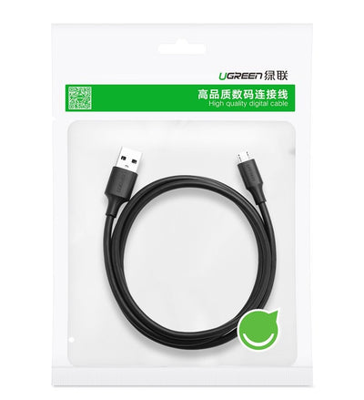 USB kabelis Ugreen US289 USB to MicroUSB 2A 1.0m baltas