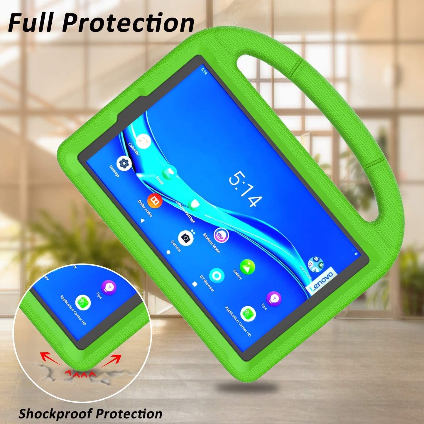 Dėklas Shockproof Kids Samsung X110/X115 Tab A9 8.7 žalias