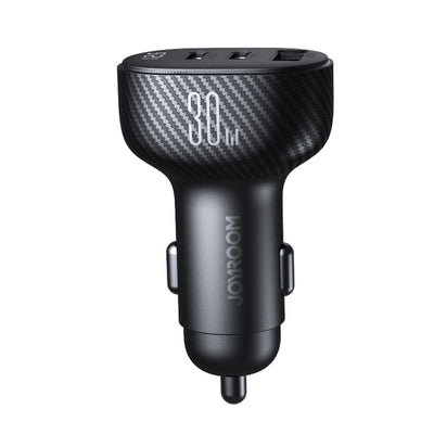Automobilinis įkroviklis Joyroom JR-CCD04 2xUSB-C/USB-A 30W juodas