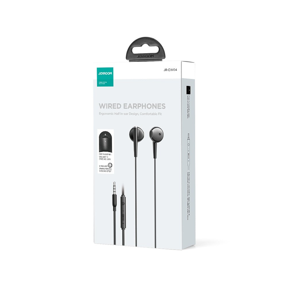Ausinės Joyroom JR-EW04 3.5mm juodos