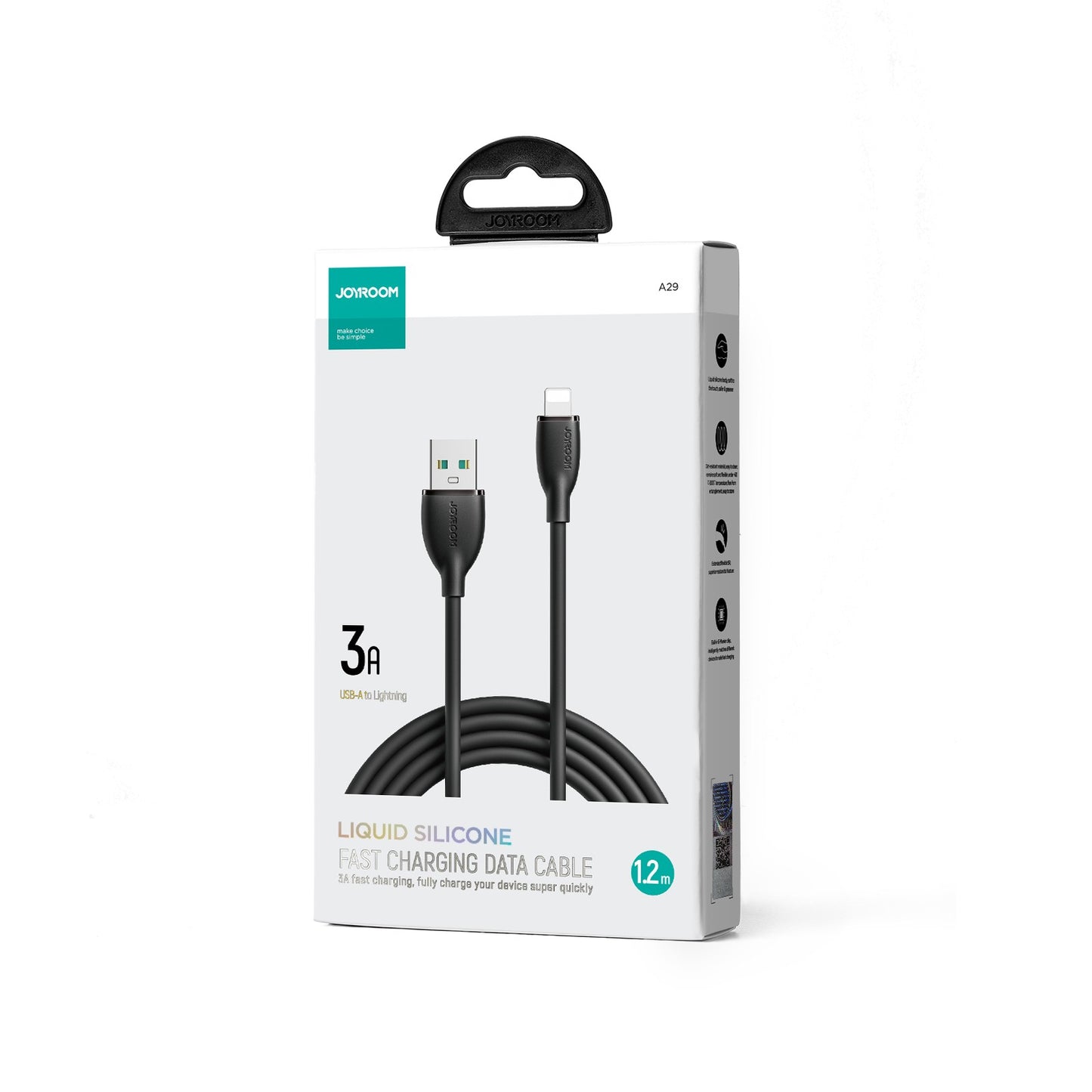 USB kabelis Joyroom SA29-AC3 USB to USB-C 3A 1.2m juodas
