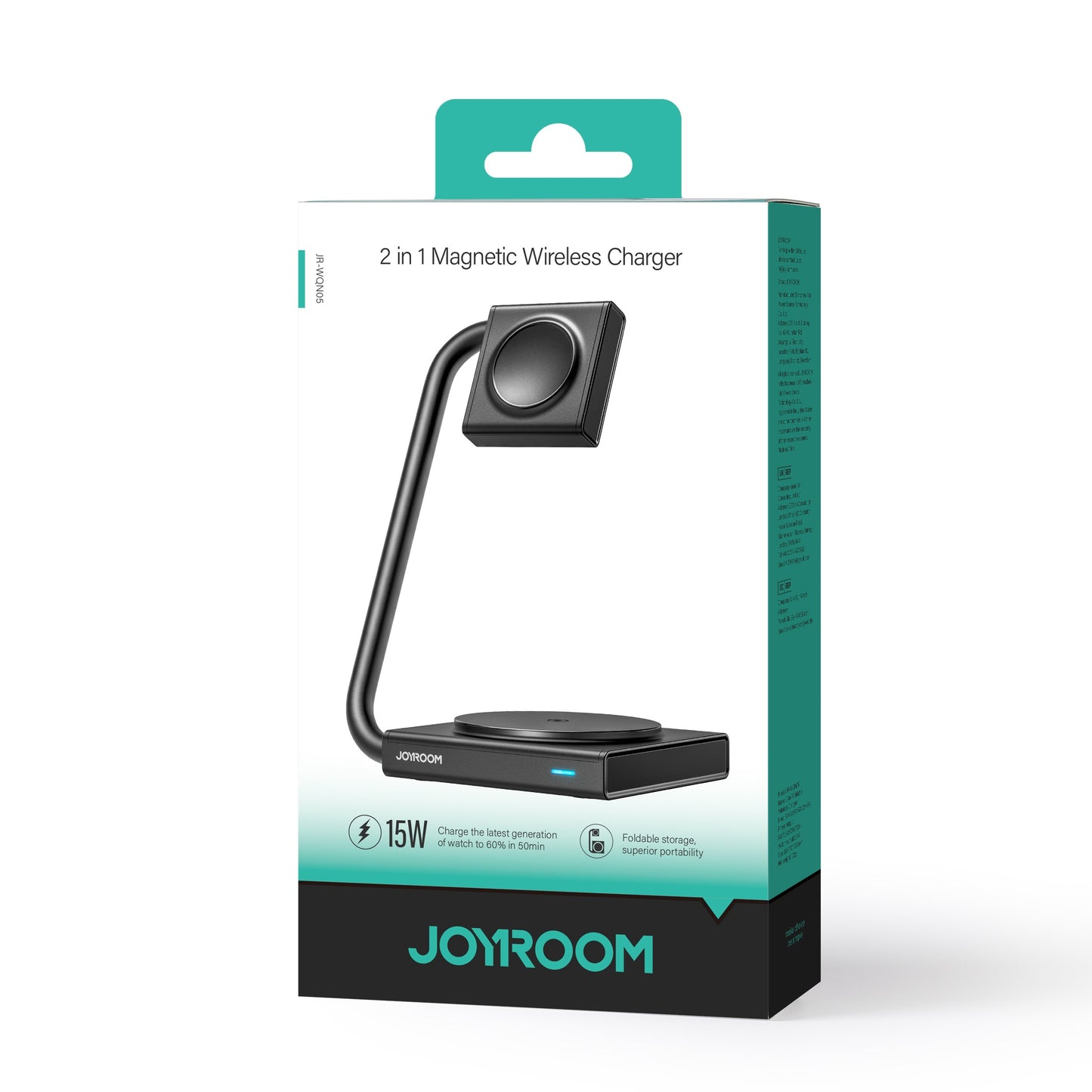 Įkroviklis belaidis Joyroom JR-WQN05 2in1 15W juodas