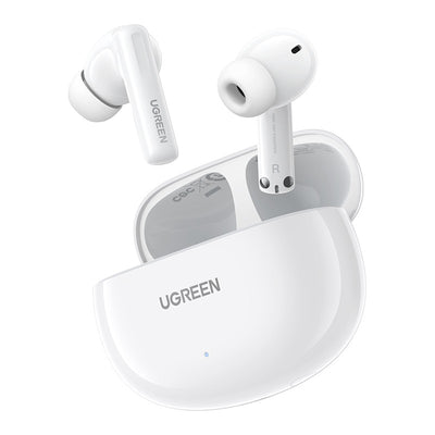 Belaidės ausinės Ugreen WS200 HiTune T6 Active Noise-Cancelling Earbuds baltos