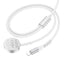 USB kabelis Hoco CW54 2in1 USB-C to Lightning/Apple Watch 1.2m baltas