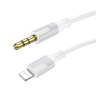 Audio kabelis Borofone BL19 Lightning to 3,5mm baltas