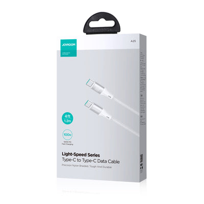 USB kabelis Joyroom SA25-CC5 USB-C to USB-C 100W 1.2m baltas