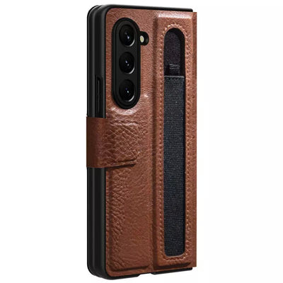 Dėklas Nillkin Aoge Leather Case Samsung F946 Z Fold5 5G rudas