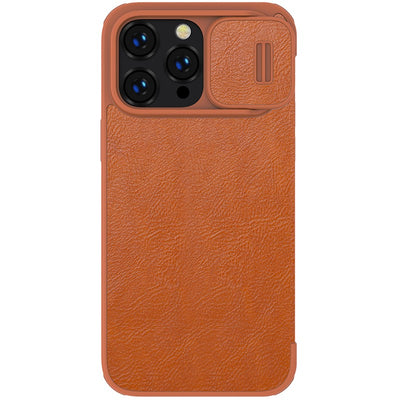 Dėklas Nillkin Qin Pro Leather Samsung S711 S23 FE rudas