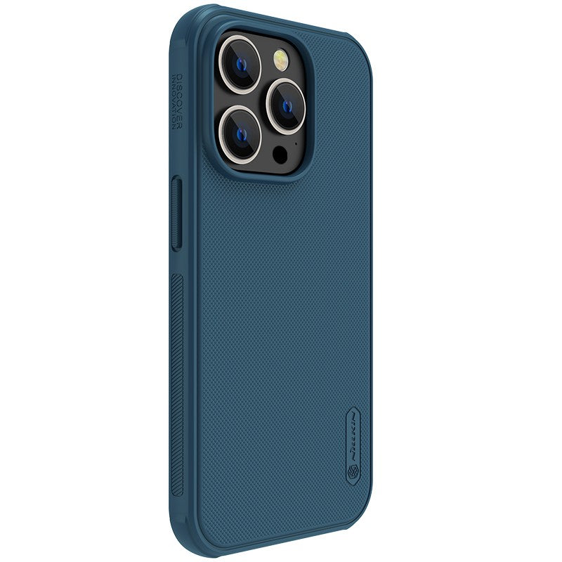 Dėklas Nillkin Super Frosted Shield Pro Magnetic Apple iPhone 14 mėlynas