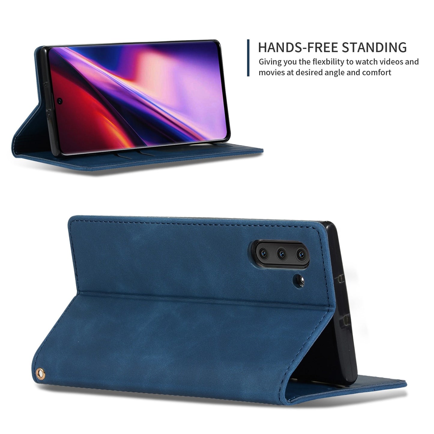 Dėklas Business Style Xiaomi Redmi Note 12 5G/Poco X5 5G tamsiai mėlynas