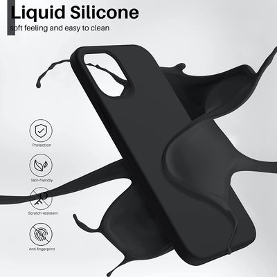 Dėklas Liquid Silicone 1.5mm Apple iPhone 7/8/SE 2020/SE 2022 juodas