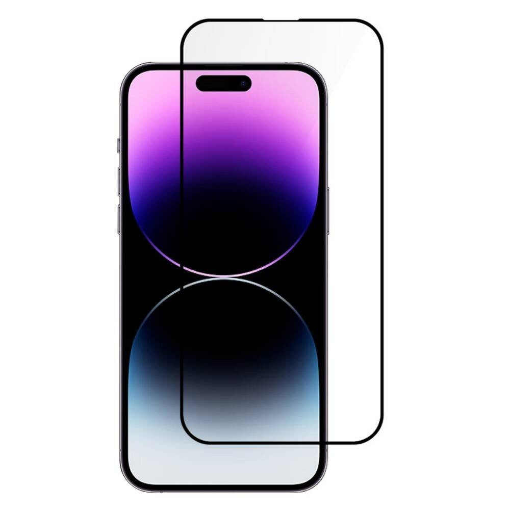 LCD apsauginis stikliukas Adpo 5D Full Glue Apple iPhone 14 Pro lenktas juodas