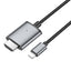 Kabelis Hoco UA27 Lightning to HDMI 2.0m pilkas
