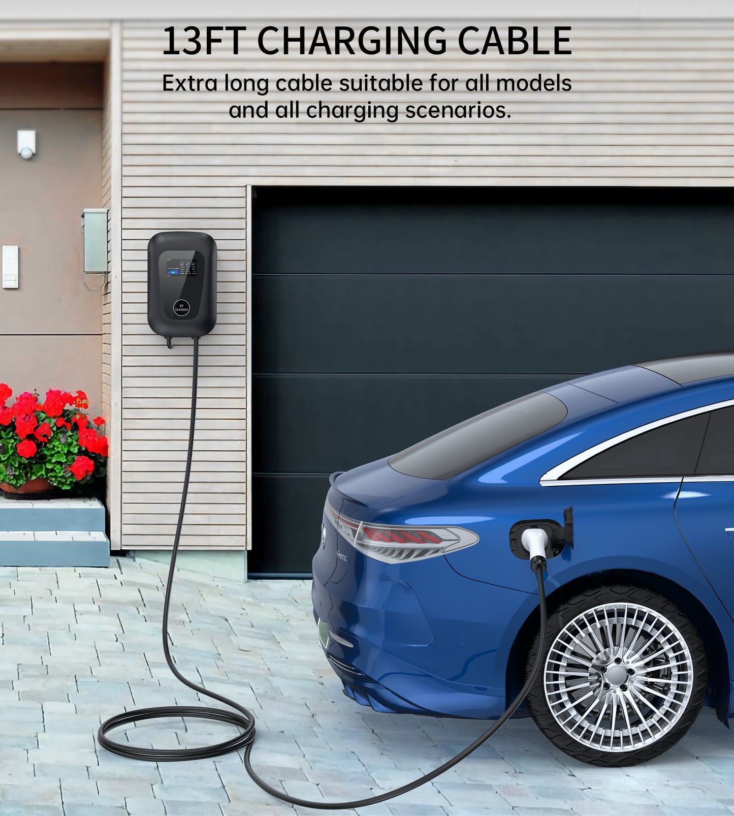 Elektromobilių įkrovimo stotelė Choetech ACG22 Type2 380V 32A 22kW 4.0m