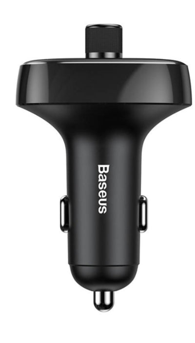 Transmiteris Baseus T-Typed S-09 Bluetooth MP3 grotuvas/FM bangų moduliatorius (laisvų rankų įranga,microSD,LCD,2xUSB Quick Charge 3.4A įkroviklis) CCALL-TM01