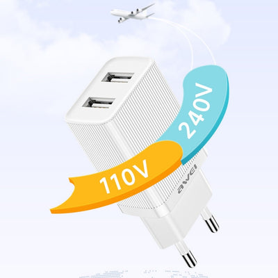 Įkroviklis Awei C15-EU 2xUSB-A 10W baltas